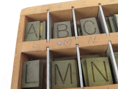 VTG Letterpress Alphabet 1/2&#034; Number Brass Engraving Plate Set Printing Block 2