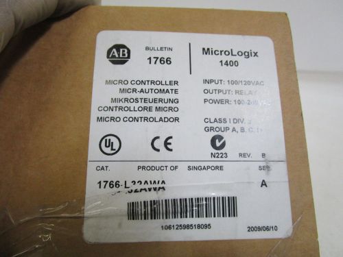 ALLEN BRADLEY MICROLOGIX 1400 1766-L32AWA SER. A MICRO CONTROLLER *NEW IN BOX*