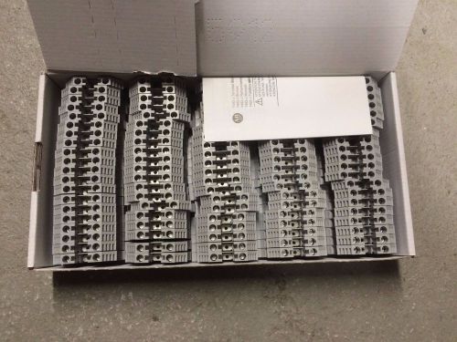 Box of 100 Allen Bradley 1492-J6 1492J6 Ser A Feed Through IEC Terminal Block