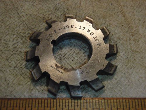 B &amp; S No 6 - 10P 17 TO 20T Involute Gear Cutters HS -12 Gear Cutter