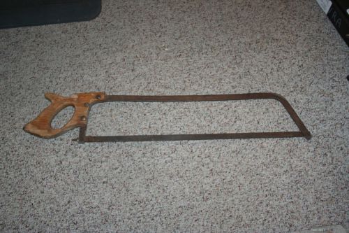 Vintage 25&#034; Meat Butcher Saw Wood Handle