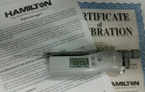 Hamilton Digital Syringe 1750RN 500 ul with original wooden box - Never Used