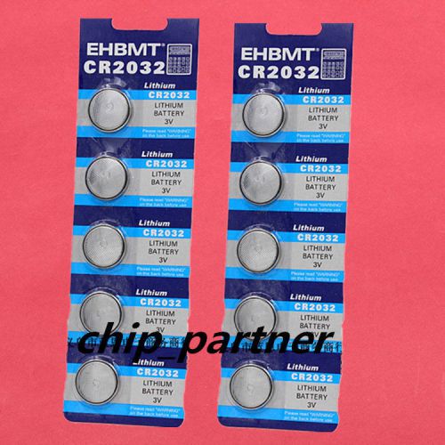 10pcs 3V CR2032 Button Batteries Li Cell Battery Scales Battery for Frog light