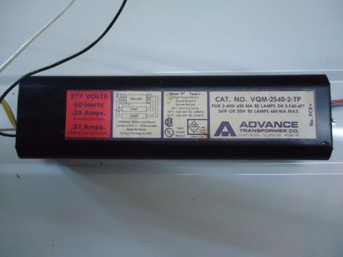 ADVANCE BALLAST 277 VOLT .35 AMP    VQM-2S40-2-TP