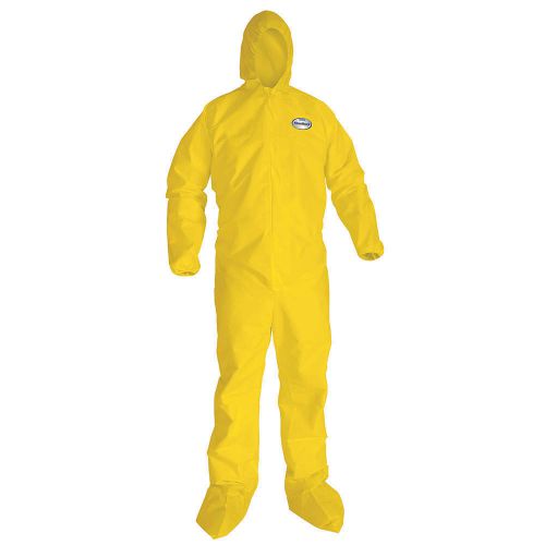 KIMBERLY CLARK Hooded Disp. Coveralls, Yellow, M, PK12, NEW, FREE SHIPPING, KS