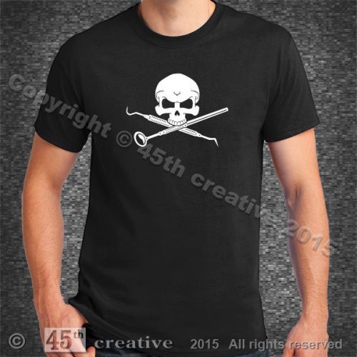 Hygienist Crossbones T-shirt XL - teeth cleaning dental hygienist skull t shirt