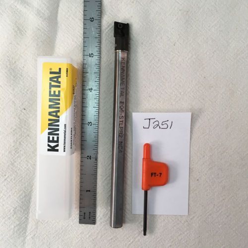 NEW KENNAMETAL 3/8&#034; CARBIDE BORING BAR E06-STLPR-2 TAKES TPMT 21.5 INSERT. J251