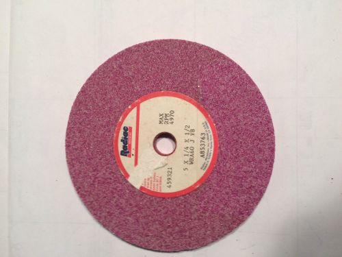 RADIAC ABRASIVES, ITEM #459321, 5 X 1/4 X 1/2&#034; WRA60 J V8 GRINDING WHEEL