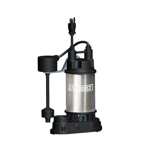 Everbilt SP05002VD 1/2 HP Submersible Stainless Steel Sump Pump Model 1000026682