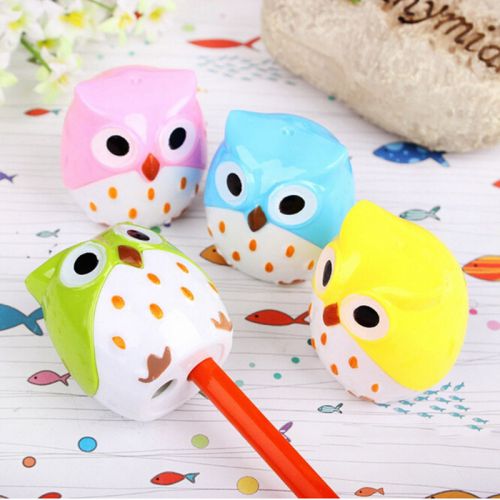 Unique Kid School Owl Animal Stationary Pattern Pencil Sharpener MP