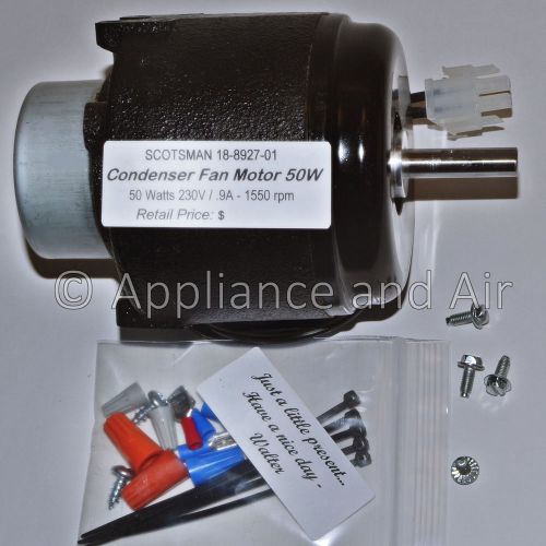 Scotsman 18-8927-01 230v 50w condenser fan motor + tech advise - ships today! for sale