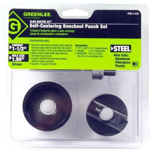 Greenlee 77U-1/2 Slug-Buster Self Centering Knockout Punch Unit for 1/2-Inch