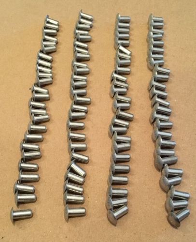 Lot of 100  Brazier Head (Buck) Solid Aluminum Rivets 3/16 X 7/16 Truck Trailer