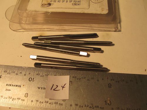 6 pc 6-32 fastcut h2 hs 2 flute spiral point gun tap bottom new11223 138241(124) for sale