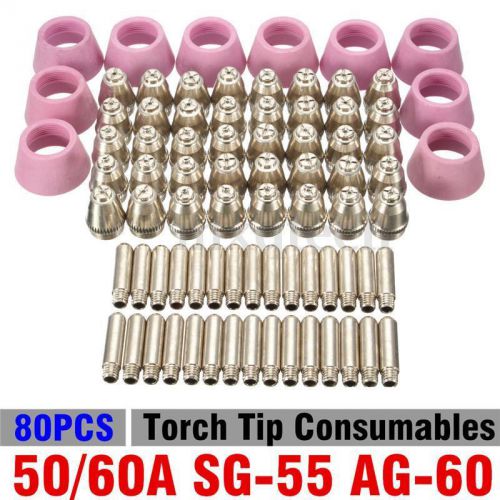 New 50/60A SG-55 AG-60 Plasma Cutter Torch Tip Consumables 80pcs