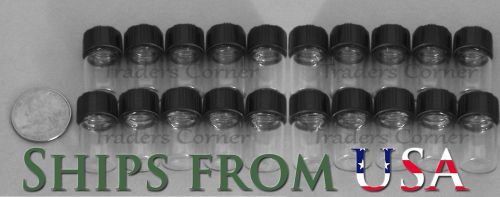 20 PCS 5/8 OZ Dram Gold Prospecting Mineral Placer Gold Glass Vials with Cap