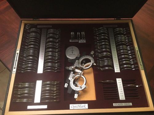 Optimark Full Diameter Trial Lens Set and Frame in Case. Minus Cylinders (Japan)