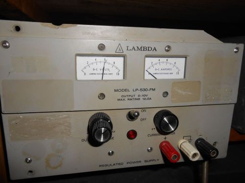 Lambda lp-530-fm power supply / 0---10vdc / 0 --- 10 amp dc / ---- lot 873 for sale