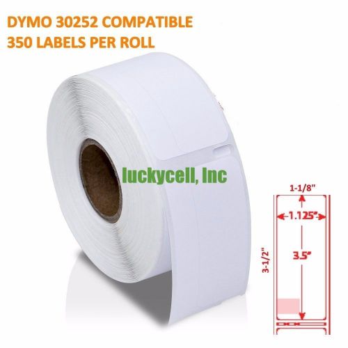 $1.88 each roll (of 350 labels) + flat ship $4.89 for dymo® labelwriters® 30252 for sale