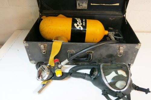 SCOTT AIR PAK II WITH REGULATOR, STEEL TANK AND FULL FACE MASK SCBA