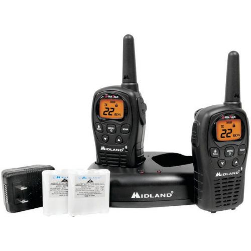 Midland LXT500VP3 GMRS Radio 2 Pair Pack w/Rechargeable Batteries 24-Mile Radius