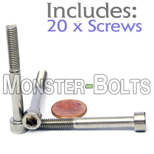 M6 x 55mm – Qty 20 – DIN 912 SOCKET HEAD Cap Screws - Stainless Steel A2 / 18-8