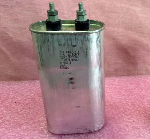 General electric a26f6917 20uf 600vdc  dielektrol capacitor series a26 for sale