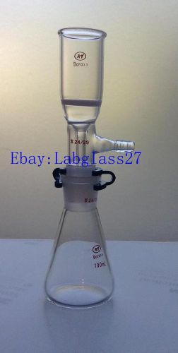 Filtration Device Filter Kit , 100ml Erlenmeyer Flask, 32*50MM Buchner Funnel