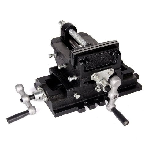 Heavy Duty 4&#034; Cross Slide Drill Press Vise X-Y Clamp Milling Machine