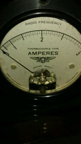 Wwii panel meter gauge jewell rf amperes 0-3 thermocouple type radio militaty for sale