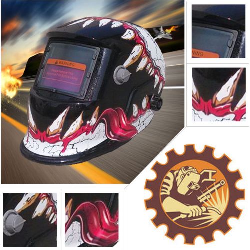 1x welding helmet solar mask arc tig mig grinding auto darkening adjustable 1hy for sale