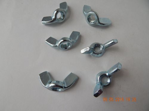 WING NUTS 7/16 - 14. ZINC. 6 PCS. NEW