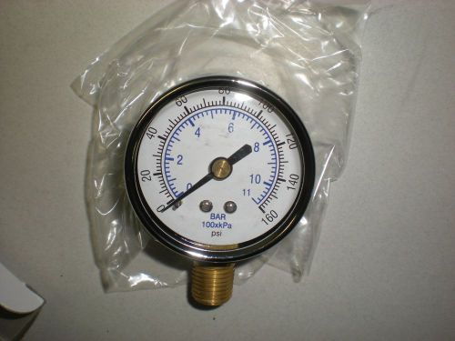 No Name 2&#034; Pressure Gauge to 160psi - 1/4&#034; NPT - NIB