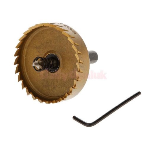 55mm HSS High Speed Steel Hole Bit Cutter Saw Drill Tool f/ Alloy Metal Wood