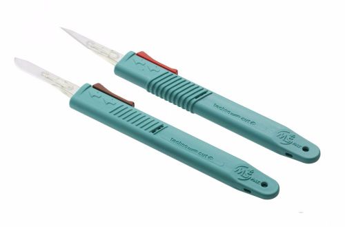 2 pcs Technocut Assorted Sterile Surgical Retractable Safety Scalpels #11 #10