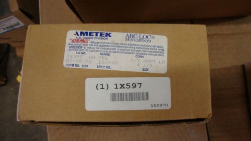 U.S. GAUGE Pressure Gauge, Process, 4 1/2 In, 60 Psi  1x597  1/2 ANPT LM AMETEK