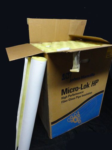 JM Johns Manville * MICRO-LOK HP  ((CASE)) FIBER GLASS PIPE INSULATION 1-1/2 x 1