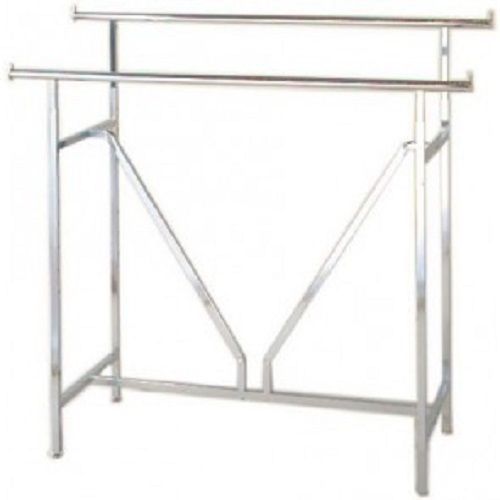 Adjustable double bar garment rack with v-brace for sale