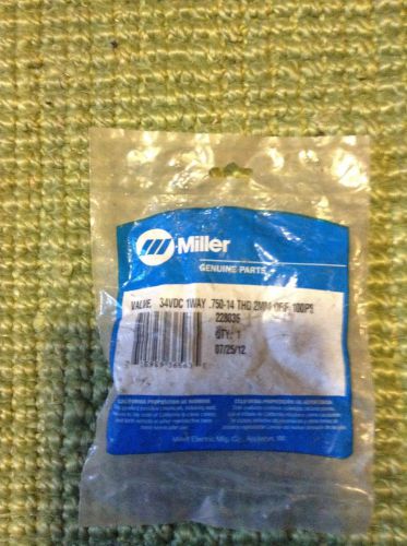 Miller 34vdc 1 way valve