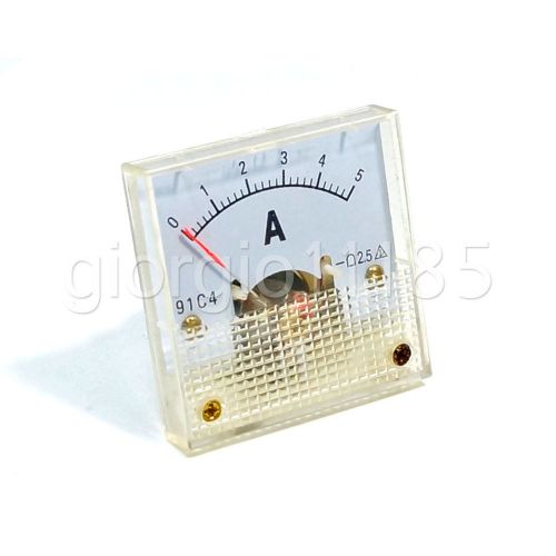 2 pcs New Analog AMP Panel Meter Gauge DC 0~5A 91C4