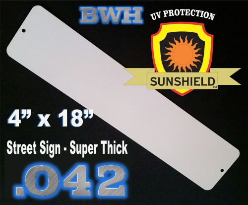 10 pieces mini street sign aluminum  sublimation blanks 4 x 18 / w/ holes, .042 for sale