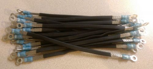 CUSTOM BRAIDED FLAT GROUND WIRE 7&#034; LOT OF 20