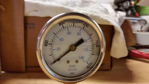 2 APG 2000 PSI Pressure Gauges,Liquid Filled.Stainless Steel Case 100 x kPa