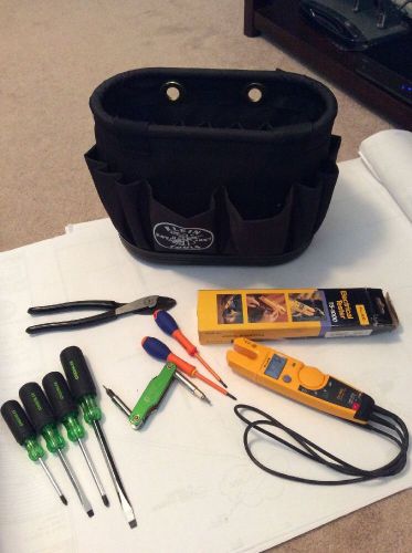 Fluke T5-1000 Meter Greenlee Sk Screwdriver Set  Klein Bag With Tools Lot Look!