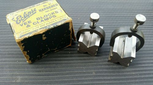 Eclipse V Block Set w/ Clamps Starrett Toolmaker Brown Sharpe