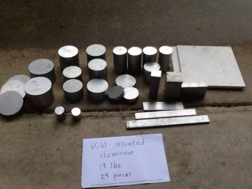 6061 Aluminum Assortment - 19 Pounds - 29 Pieces