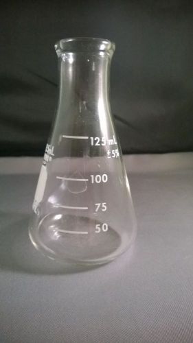 125 ml-ERLENMEYER-FLASK-PYREX GLASS-NEW-LAB-WARE-CHEMISTRY-BEAKER-4980