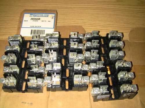 Lot of (16) FERRAZ SHAWMUT 30 AMP FUSE BLOCK HOLDER 20355R 250 VOLT