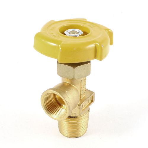 YSF-1 LPG Liquefied Petroleum Gas Bottle Control Valve Brass Tone Yellow