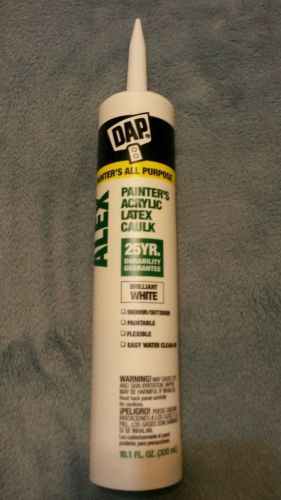 1 Tube DAP Alex Painter&#039;s All-Purpose White Acrylic Latex Caulk Flexible 25 YR